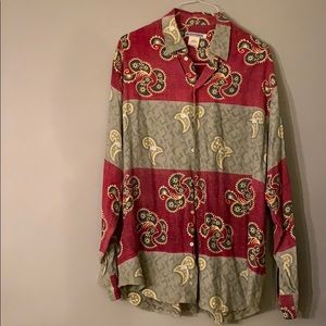 Emporio Armani Rayon patterned shirt. Comfortable